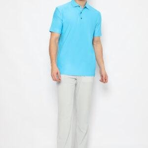 Jack Nicklaus Arezzo Premium Knit Shirt-Solid Stripe Polo Mediterranean Sea