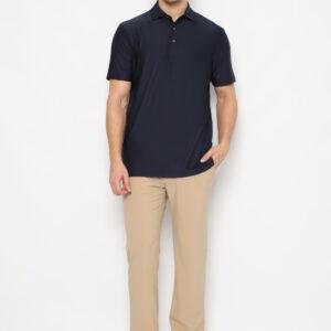 Jack Nicklaus Arezzo Premium Knit Shirt-Solid Stripe Polo Classic Navy
