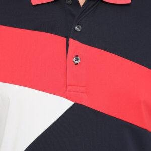 Jack Nicklaus Bergamo Premium Knit Shirt Pieced Color Block Grenadine