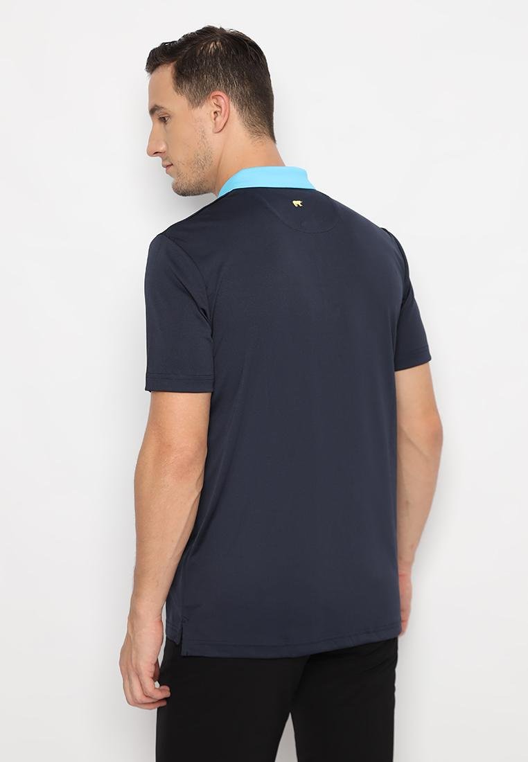 Jack Nicklaus Bergamo Premium Knit Shirt Pieced Color Block Mediterranean Sea - Image 3