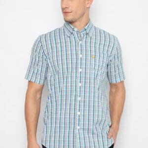 Jack Nicklaus Pavia Premium Woven Shirt Grid Plaid Shirt Turkish Sea