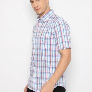 Jack Nicklaus Piacenza Woven Shirt Large Plaid Shirt Short Sleeve Grenadine