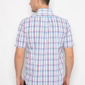 Jack Nicklaus Piacenza Woven Shirt Large Plaid Shirt Short Sleeve Grenadine
