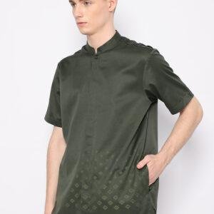 Jobb Laiq Baju Koko Pria Lengan Pendek Regular Fit Olive
