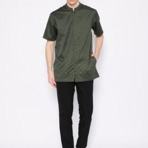 Jobb Laiq Baju Koko Pria Lengan Pendek Regular Fit Olive