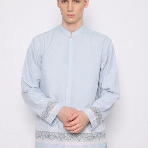 Jobb Issam Baju Koko Pria Lengan Panjang Regular Fit Abu-Abu