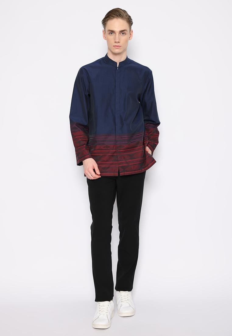 Jobb Ajman Koko Pria Lengan Panjang Regular Fit Navy - Image 4